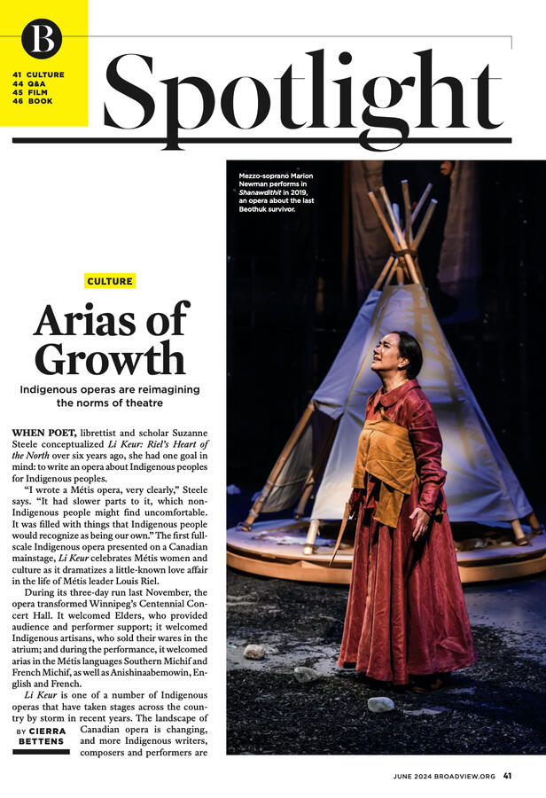 Layout designed for Broadview Magazine's June 2024 print issue.